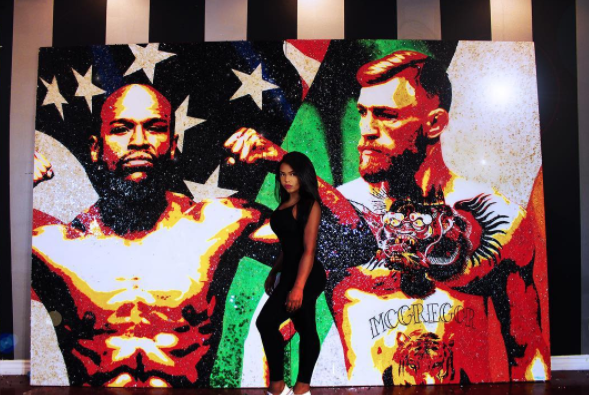  Artist Tiffanie Anderson produced the two pieces of work for Mayweather