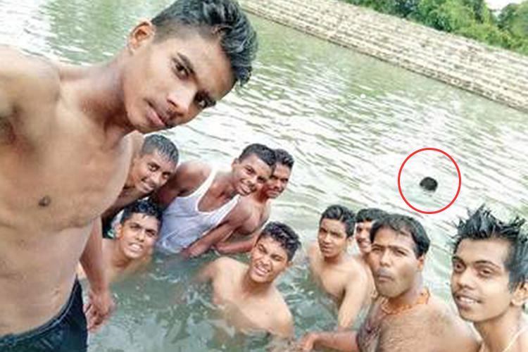  The young man was captured in a group selfie of his friends - who didn't know he was in trouble