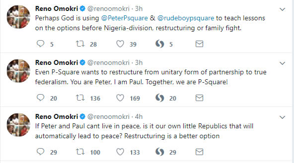 Reno tweets about psquare